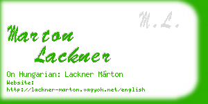 marton lackner business card