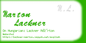 marton lackner business card